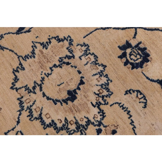 1990s Oriental Ziegler Brown Tan Hand-Knotted Wool Rug - 12'3'' X 17'10'' For Sale - Image 5 of 8