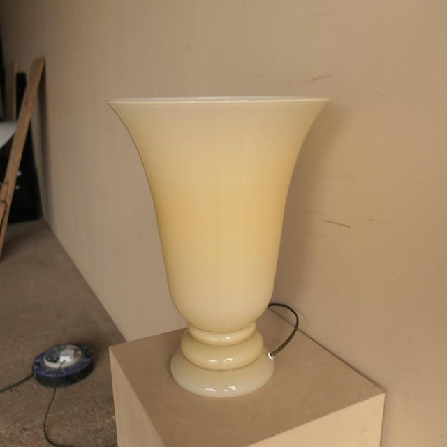 Glass Uplighter Table Lamp For Sale - Image 3 of 8