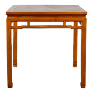 19th Century Qing Dynasty Humpback Stretcher & Horse Hoof Leg Table