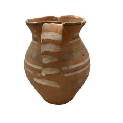 This antique one-handle terra cotta vessel from Hungary is a wonderful addition to any Farmhouse decor. The rustic pottery...