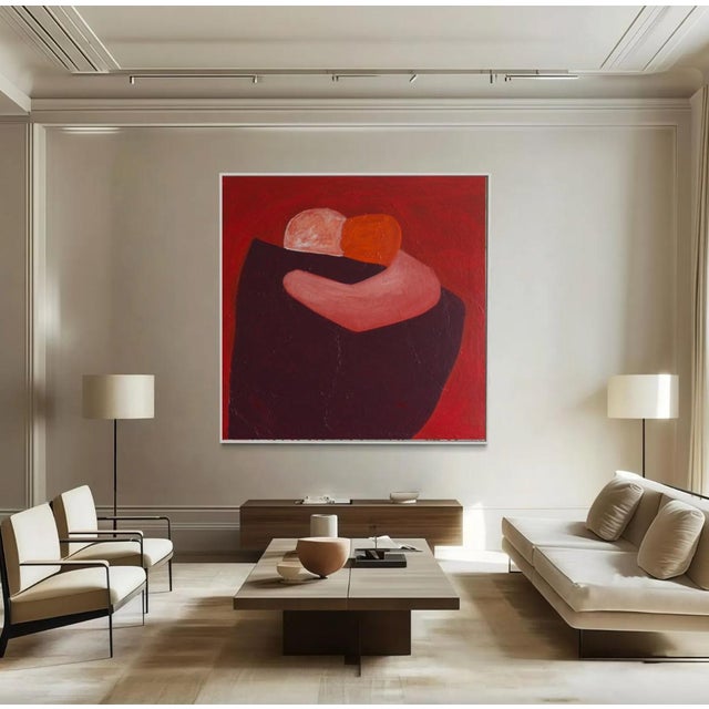Bodasca, Here with You Red Version, 2026, Acrylic on Canvas For Sale - Image 7 of 11