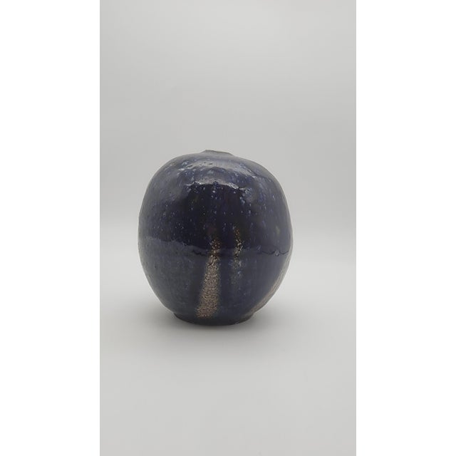 Mid 20th Century Studio Pottery Drip Glaze Weed Pot For Sale - Image 14 of 14