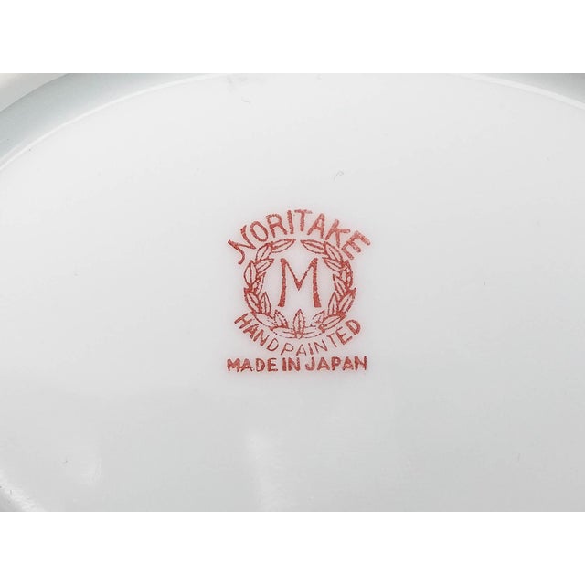 Mid 20th Century Noritake Japan Hand Painted Fish Trout Gravy Sauce Boat & Attached Underplate For Sale - Image 9 of 11