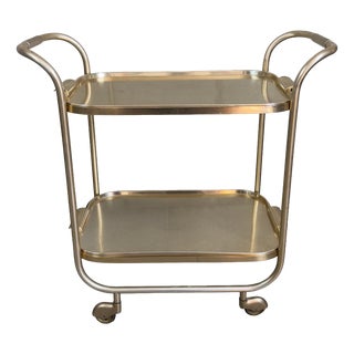Vintage Aluminum Bar Cart from C.P. Torino, 1970s For Sale