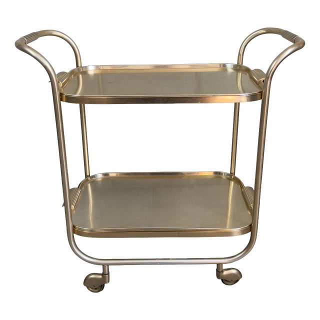 Vintage Aluminum Bar Cart from C.P. Torino, 1970s For Sale