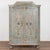 Folk Art Original Blue Painted Pine Two Door Armoire Dated 1810 For Sale - Image 3 of 11