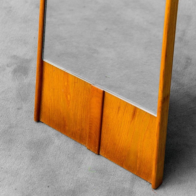 Wooden Floor Mirror, 1970s For Sale - Image 3 of 6