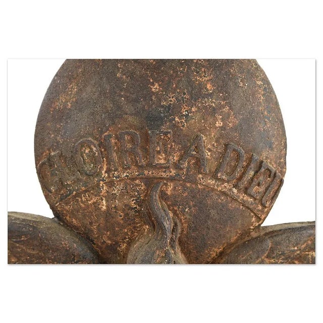 19th Century Cast Iron Angel on Base For Sale - Image 6 of 7
