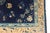 1920s Blue Navy Floral Medallion Deco Oriental Antique Peking Chinese Rug For Sale - Image 4 of 10