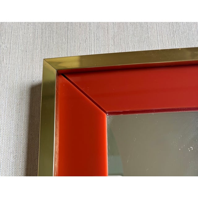 Carvers' Guild Vintage Carvers' Guild Custom Mirror, Brass and Acrylic, 1973 For Sale - Image 4 of 4