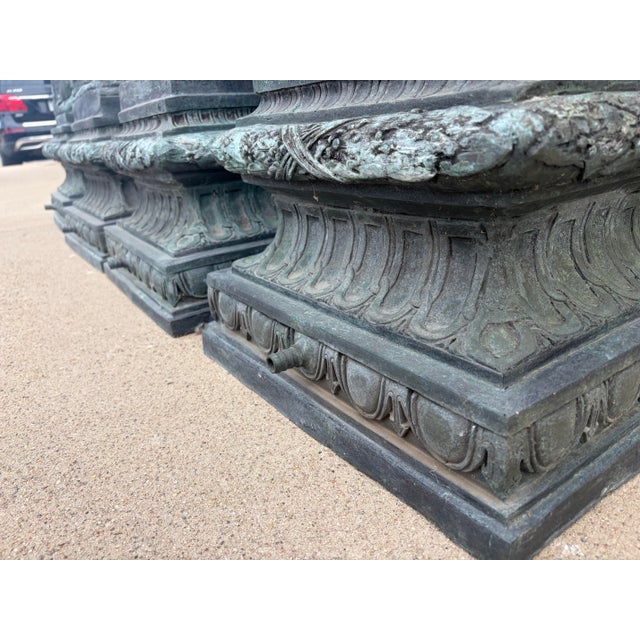 Late 20th Century Set of Four “The Four Seasons” Monumental Bronze Garden Statues For Sale - Image 12 of 12