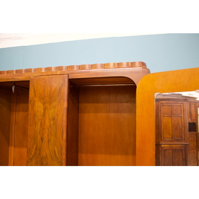 Art Deco Burr Walnut Wardrobe, 1930s For Sale - Image 9 of 14