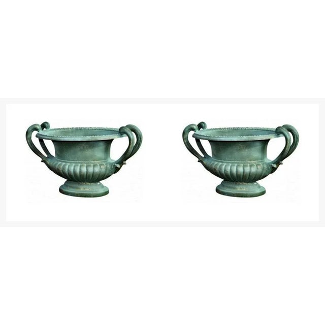 Pair of medici - tuscany pot with handles, early 20th century. Measures: height 45cm length 78cms depth 50cm weight 20kg...