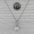 Modern 0.36ctw Diamond Halo Pendant Necklace 14k White Gold 18" Cable Chain For Sale - Image 3 of 6