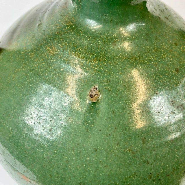 19th Century Chinese Tall Green Ceramic Jug For Sale In San Francisco - Image 6 of 10