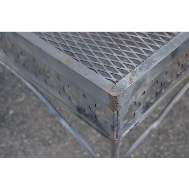 Vintage Wrought Iron Outdoor Coffee Table For Sale - Image 4 of 18