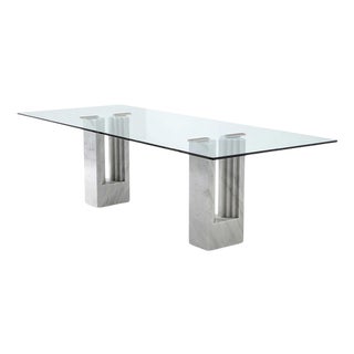 Delfi Marble and Glass Table by Marcel Breuer and Carlo Scarpa for Cassina For Sale