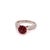 Diamond Platinum Tourmaline Rubellite Ring 5.75 2.43 TCW Certified For Sale - Image 10 of 11