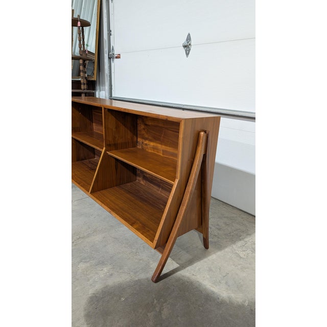 Drexel Declaration 1960s Kipp Stewart & Stewart McDougall for Drexel Declaration Walnut Bookcase For Sale - Image 4 of 11