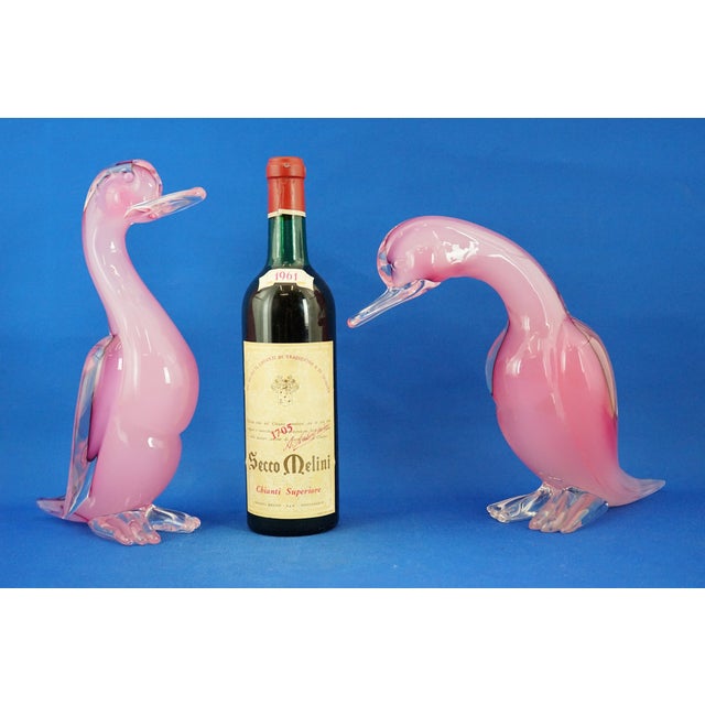 Large 20th Century Ducks in Pink Sommerso Glass by Archimede Seguso, Murano, Italy, Set of 2 For Sale - Image 12 of 18