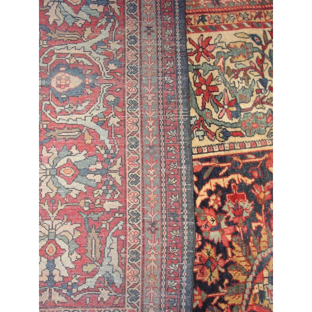 Traditional Antique Persian Feraghan Sarouk, 10'6" × 14'6" For Sale - Image 3 of 10