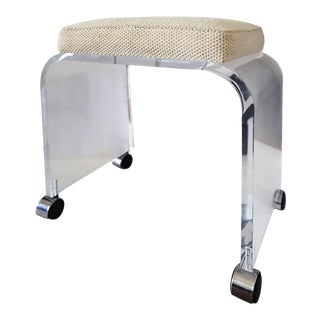 Mid Century Modern Lucite Stool For Sale