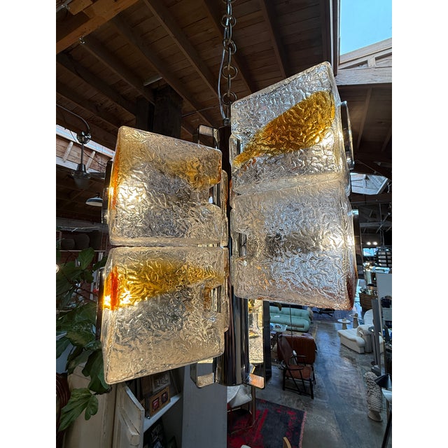 Toni Zuccheri for VeArt Murano 6 Light Pendant, Italy, 1970s For Sale - Image 9 of 10