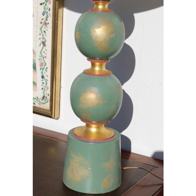 1940s Vintage Hollywood Regency Lamp With Shade For Sale In San Diego - Image 6 of 9