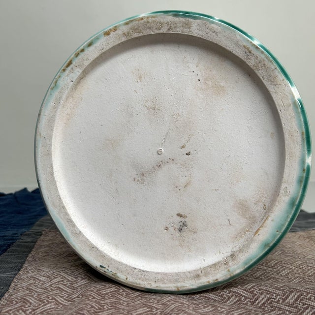 Vintage Turquoise Glazed Ceramic Hibachi Planter, Japan, 1970s For Sale - Image 6 of 14