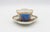 Circa 1888-1916 Richard Klemm, Dresden quatrefoil demitasse cup & saucer. Fully marked. Porcelain. Delicate scroll handle....