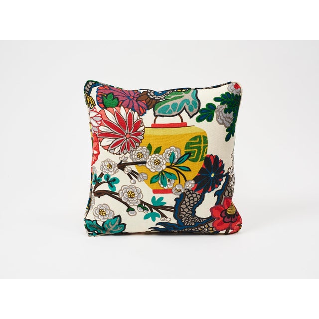 Schumacher Chiang Mai Dragon Alabaster Linen Double-Sided Pillow For Sale In Charlotte - Image 6 of 7