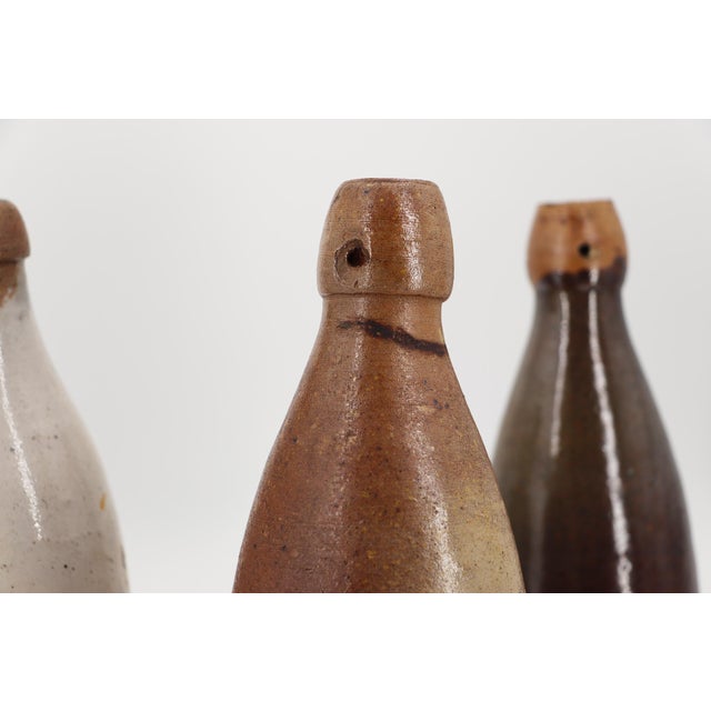 19th Century Antique German Set of Large Four Stoneware Beer Bottles For Sale - Image 13 of 15