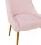 Beatrix Pleated Blush Velvet Side Chair with Gold Legs For Sale - Image 4 of 10