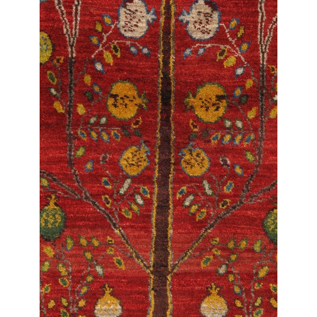 1980s Hand-Knotted Persian Gabbeh Rug With Tree of Life Motif 5'0" X 7'3" For Sale - Image 4 of 6