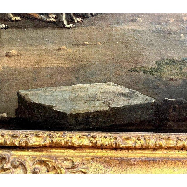 Simon Van Douw, Hunting Outing with Falconer, 1600s, Canvas Artwork, Framed For Sale - Image 4 of 10