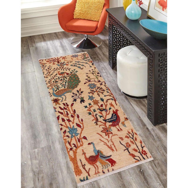 Beige Classic Ziegler Beige Rust Hand-Knotted Wool Runner - 2'1'' X 4'11'' For Sale - Image 8 of 8