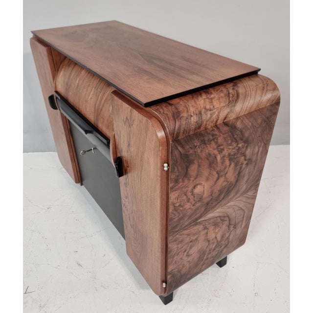 Brown Art Deco Bar Cabinet by Jindrich Halabala for Up Závody, 1940s For Sale - Image 8 of 15