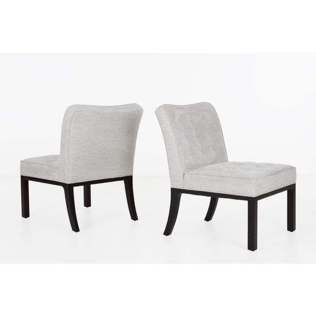 Wood Edward Wormley for Dunbar Slipper Chairs - a Pair For Sale - Image 7 of 11