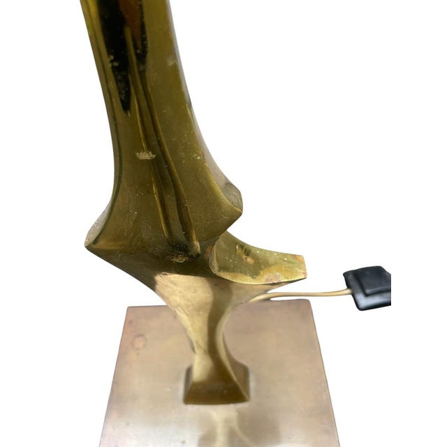 Metal Vintage Sculptural Bronze Floor Lamp by Willy Daro, 1970s For Sale - Image 7 of 11