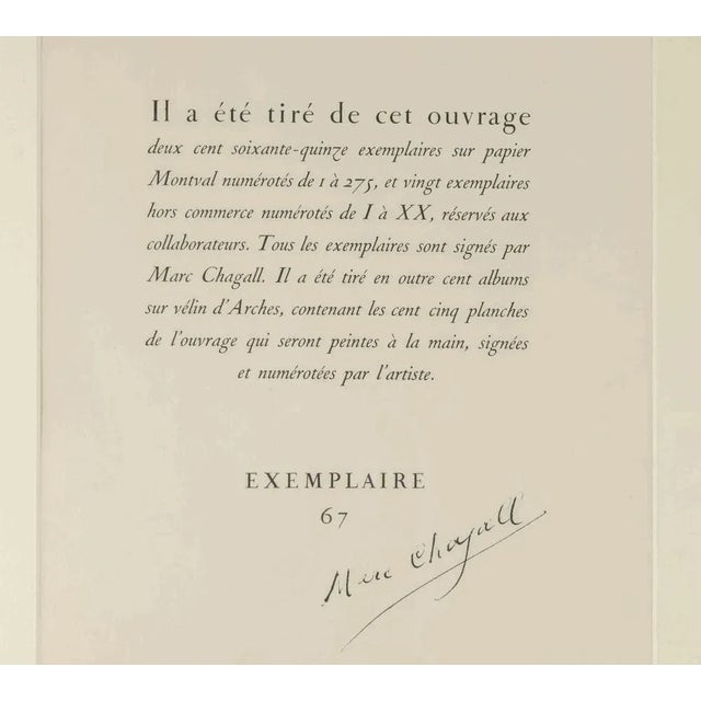 Modern Marc Chagall, Colophon for The Bible, 1956, Print For Sale - Image 3 of 5
