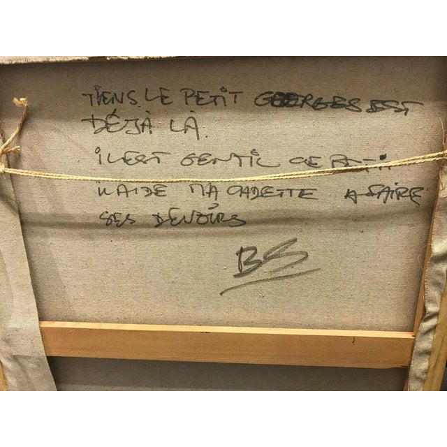 "Look, little Georges is already here. He's a nice little boy. He's helping my youngest daughter with her homework."...