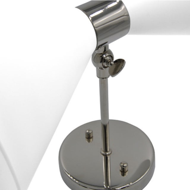 Worlds Away Matthew Izzo Home August White Metal and Nickel Wall Sconce For Sale - Image 4 of 5