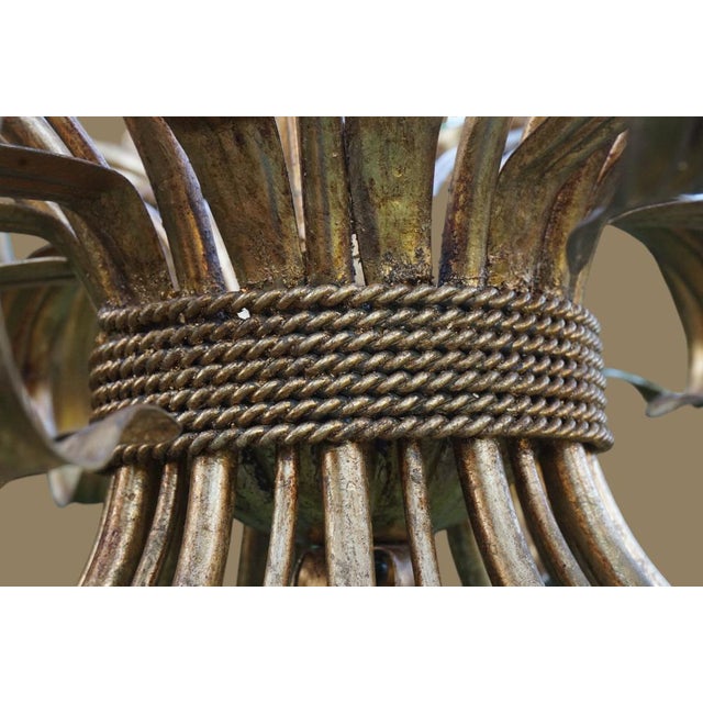 Large Hollywood Regency Calla Lily Chandelier with 12 Lights attributed to Hans Kögl, 1970s For Sale - Image 12 of 16