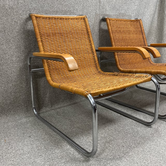 1990s 1990s Pair of Chairs in the Manner of Marcel Breuer For Sale - Image 5 of 12