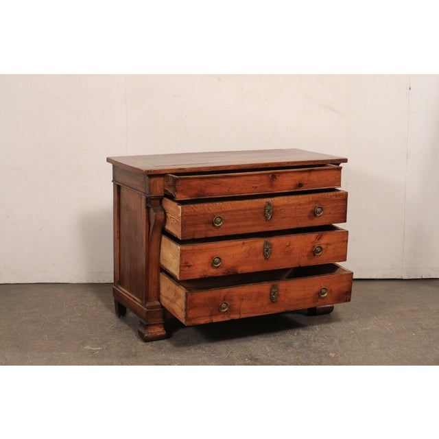 Traditional 19th Century Italian Empire Medium Wood Chest of Drawers For Sale - Image 3 of 12