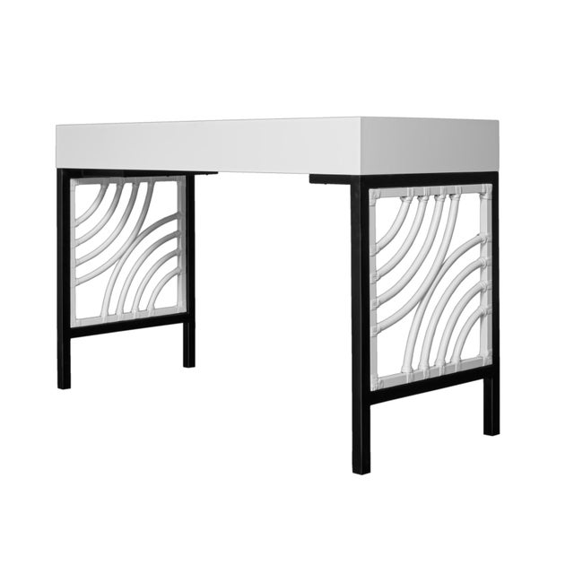 Swirl Writing Desk - White For Sale In West Palm - Image 6 of 9