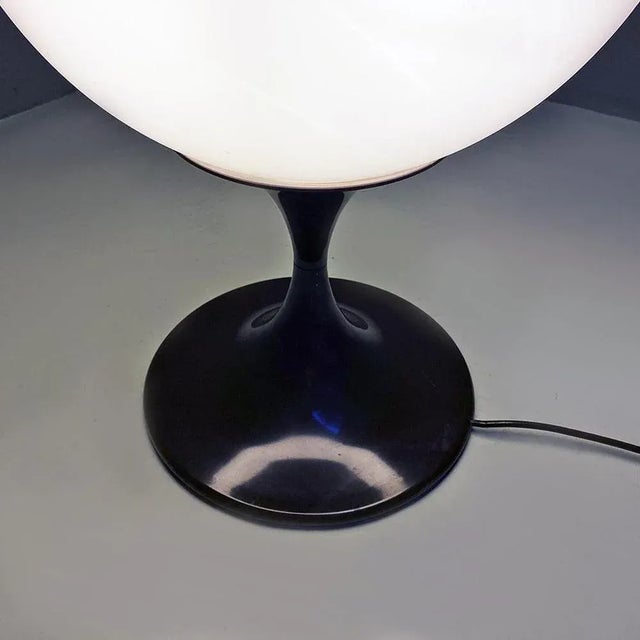 Italian Space Age Floor or Table Lamp in Brown Plastic and Opal Glass, 1970s For Sale - Image 9 of 12
