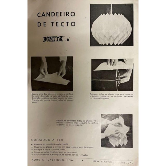 Plastic Vintage 1960's Danish Modern Plastic Geometric Hanging Bonita Pendant Lamp For Sale - Image 7 of 7