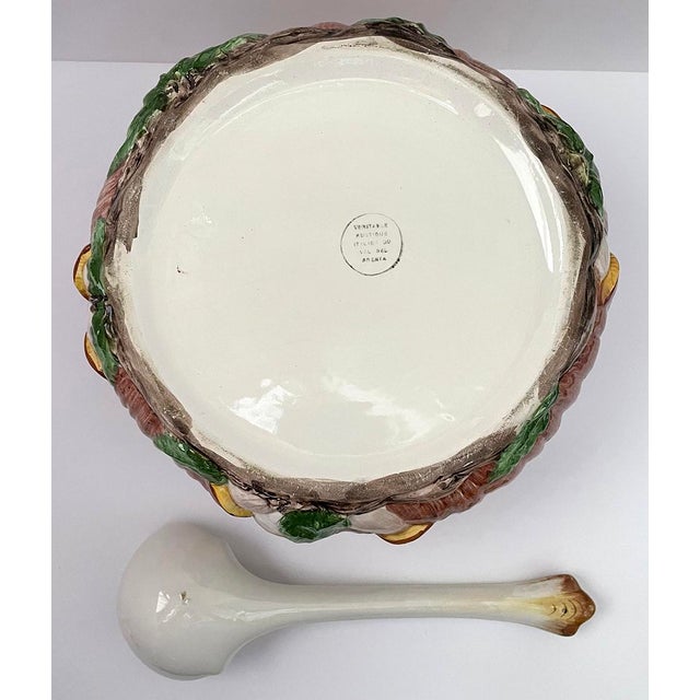 Vintage Majolica Mushroom Soup Tureen With Ladle 2 Pieces Chairish