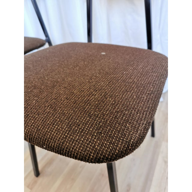 Vintage Dining Chairs with Brown Fabric from Stol Kamnik, 1970s, Set of 4 For Sale - Image 17 of 18